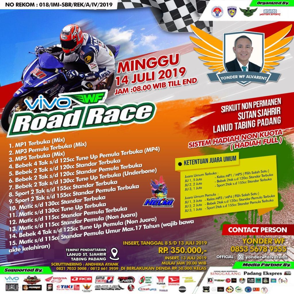 VIVO WF Road Race Padang Membuka Banyak Kelas - INDOREKOR